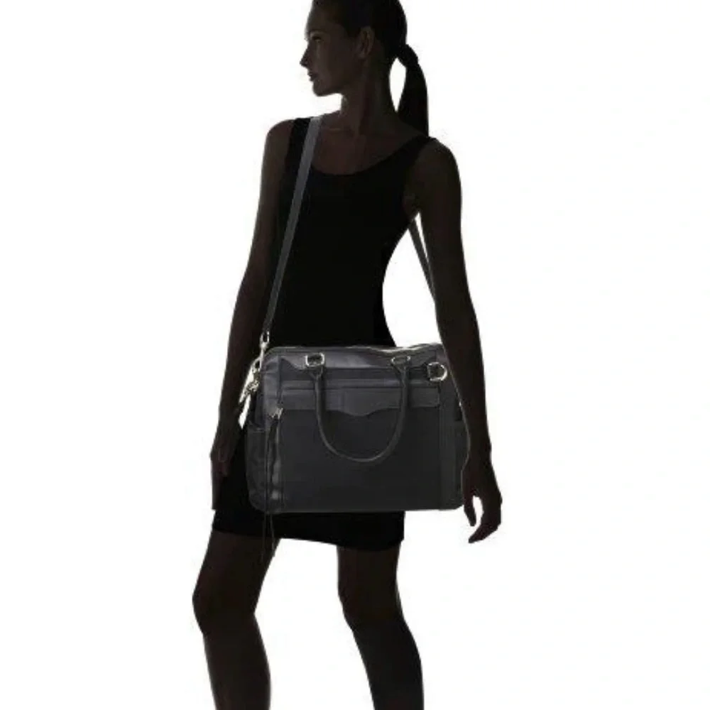 Rebecca Minkoff Knocked Up Baby Diaper Bag Black Awesome Condition